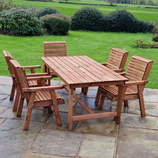 Churnet Valley 5 Seat Table Set 5 Chairs 179.5cm Table - Churnet Valley