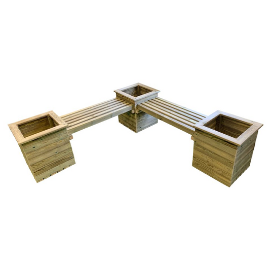 Churnet Valley Corner Planter Bench - Churnet Valley