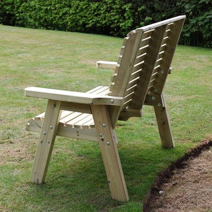 Churnet Valley Ergo 6 Seat Table Set 2 Chairs and 2 Benches - Churnet Valley