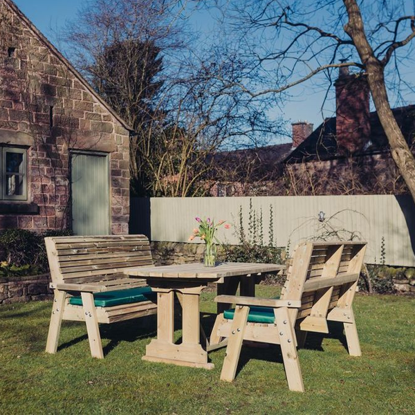 Churnet Valley Ergo 6 Seat Table Set 3 Benches - Churnet Valley