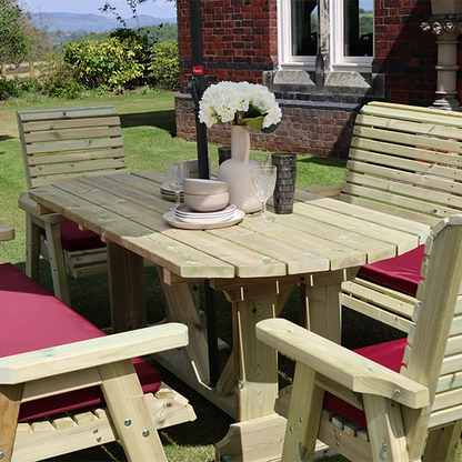 Churnet Valley Ergo 8 Seat Table Set 2 x 3 Seater Benches and 2 Chairs - Churnet Valley