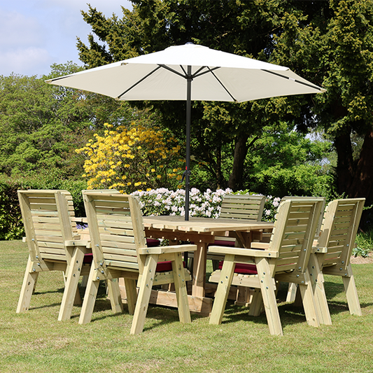 Churnet Valley Ergo 8 Seater Square Set 8 Chairs - Churnet Valley
