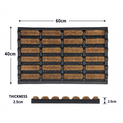 Rubber and Coir Scraper Door Mat