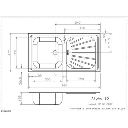 Comfort Alpha 10 Stainless Steel Inset Kitchen Sink - Reginox