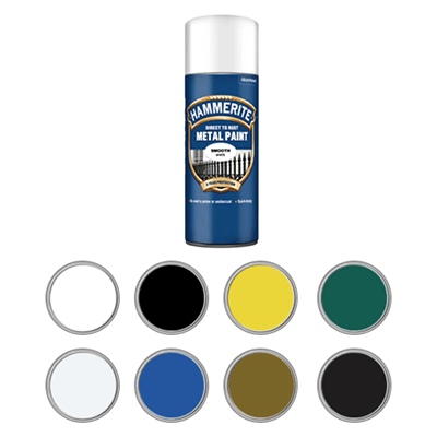 Hammerite Direct to Rust Smooth Finish Aerosol 400ml - All Colours - Hammerite