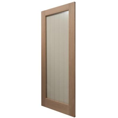 Cottage Oak Fully Glazed Unfinished Internal Door 1981 x 762mm - Doors4less