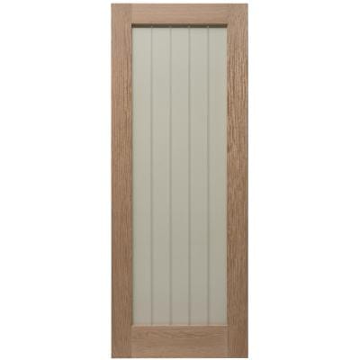 Cottage Oak Fully Glazed Unfinished Internal Door 1981 x 762mm - Doors4less