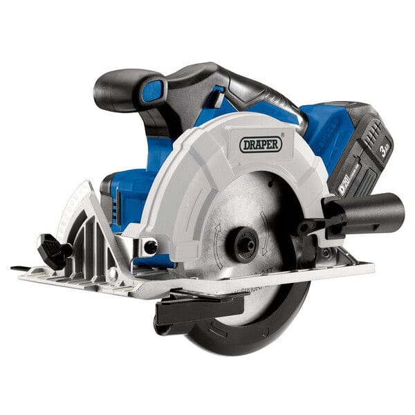 D20 20V Brushless Circular Saw with 1 x 3Ah Battery and Fast Charger - Draper