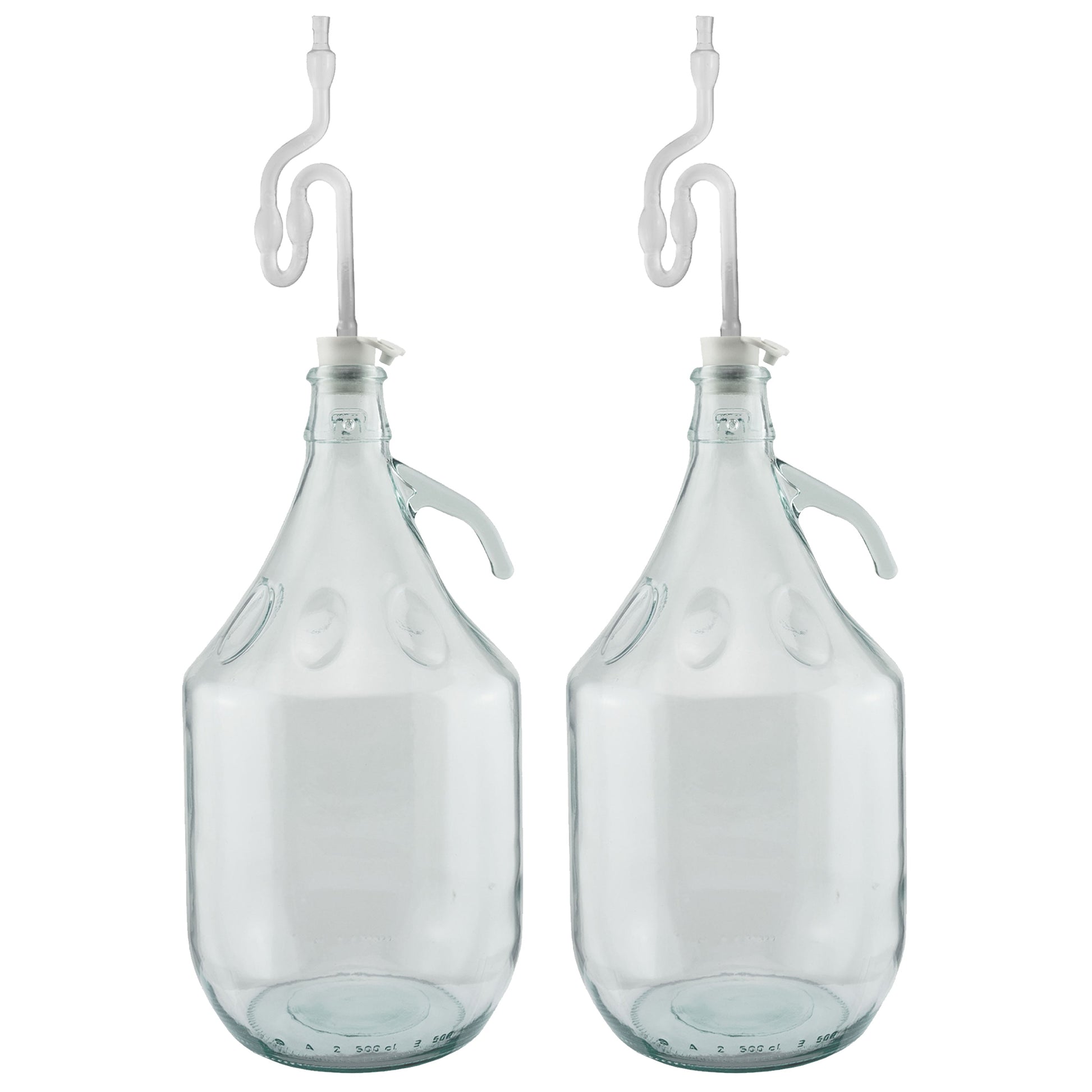 Glass Demijohn 5L 2 Pack Plain With Airlock & Bung - Best4Trade-Retail Costwise Home Brewing