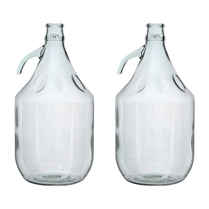 Glass Demijohn 5L 2 Pack Plain - Best4Trade-Retail Costwise Home Brewing
