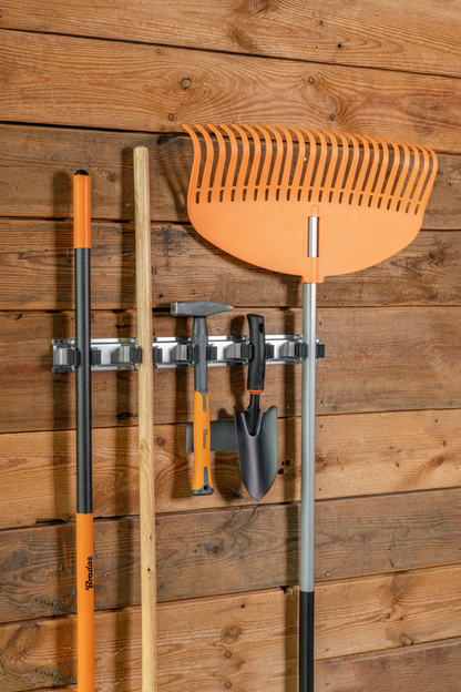 Wall Mount Tool Holder Rail - Roller Grip Design (5 Handles) - Best4Trade-Retail Garden tools & Accesories