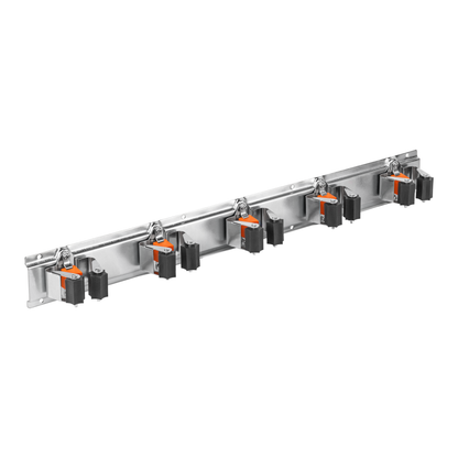 Wall Mount Tool Holder Rail - Roller Grip Design (5 Handles) - Best4Trade-Retail Garden tools & Accesories