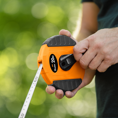 Fibreglass Coiled Tape Measure 13mm Wide Black/Orange (20m-50m) - Best4Trade-Retail Garden tools & Accesories