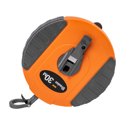 Fibreglass Coiled Tape Measure 13mm Wide Black/Orange (20m-50m) - Best4Trade-Retail Garden tools & Accesories