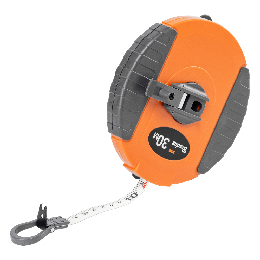 Fibreglass Coiled Tape Measure 13mm Wide Black/Orange (20m-50m) - Best4Trade-Retail Garden tools & Accesories