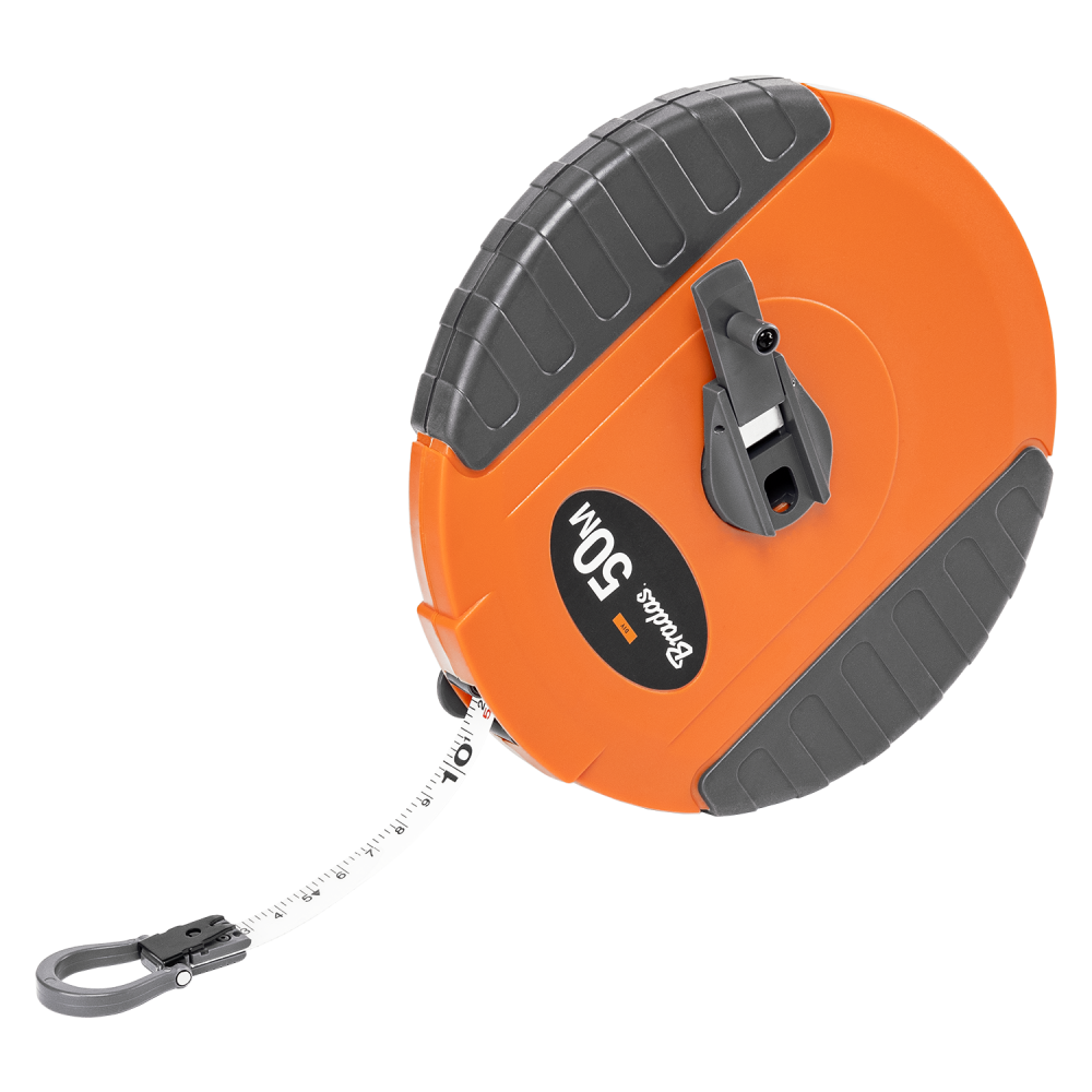 Fibreglass Coiled Tape Measure 13mm Wide Black/Orange (20m-50m) - Best4Trade-Retail Garden tools & Accesories