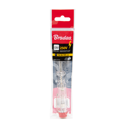 Screwdriver Current Tester Flat SL3/145mm 250V - Best4Trade-Retail Garden tools & Accesories