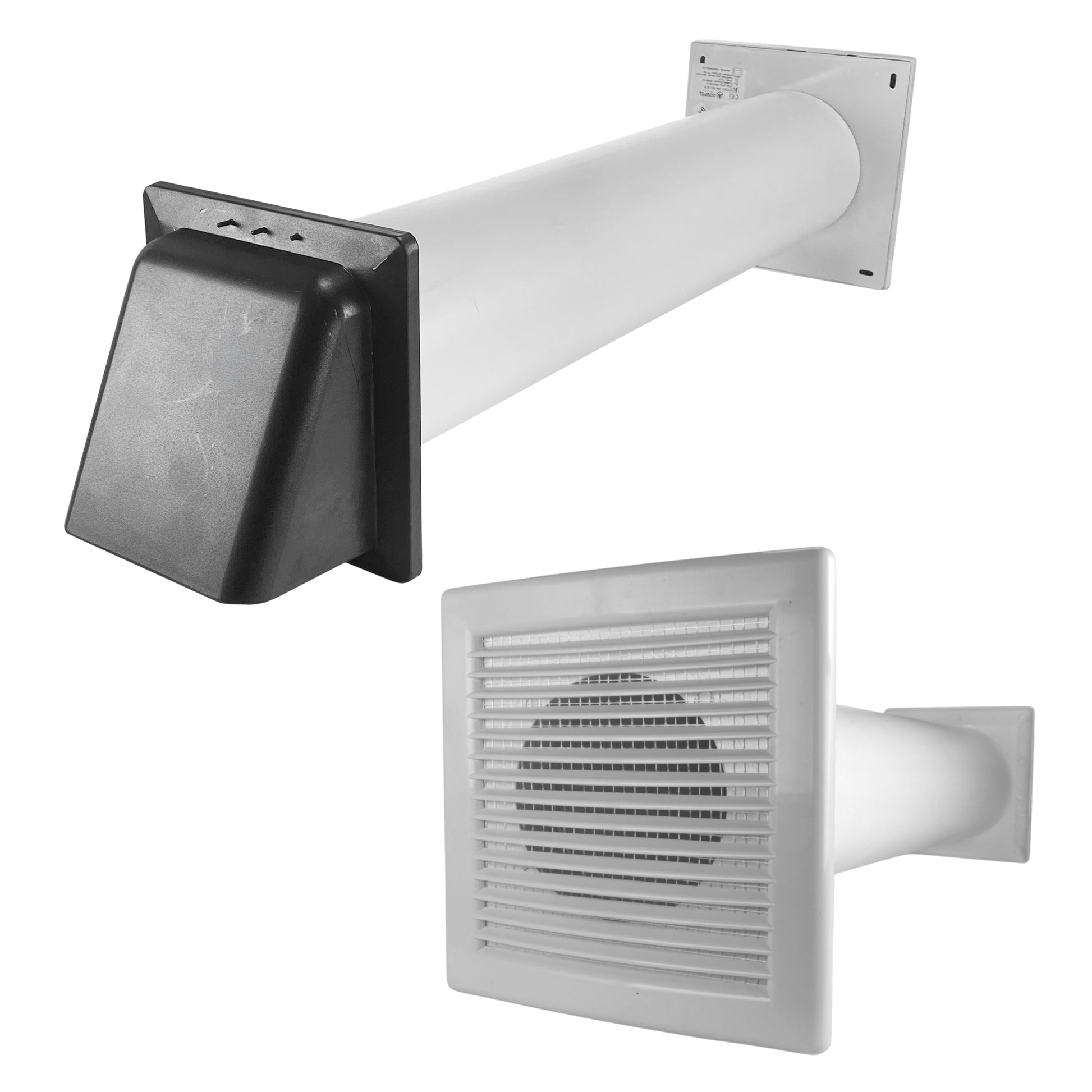 Through Wall Ventilation Kit DL0163 Louvre Vent with Graphite External Vent - Best4Trade-Retail OTHER