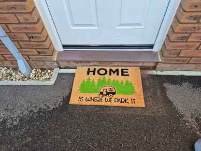 Doormat 60cm x 40cm - 'Home Is Where We Park It' - Best4Trade-Retail Garden watering