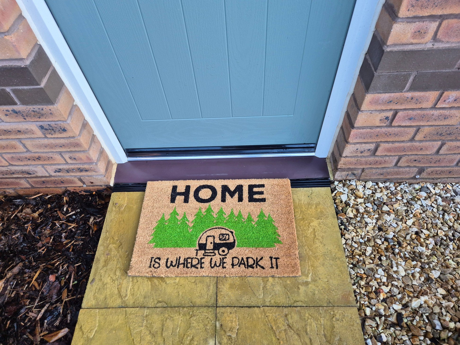 Doormat 60cm x 40cm - 'Home Is Where We Park It' - Best4Trade-Retail Garden watering