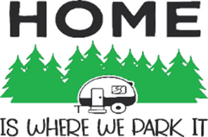 Doormat 60cm x 40cm - 'Home Is Where We Park It' - Best4Trade-Retail Garden watering