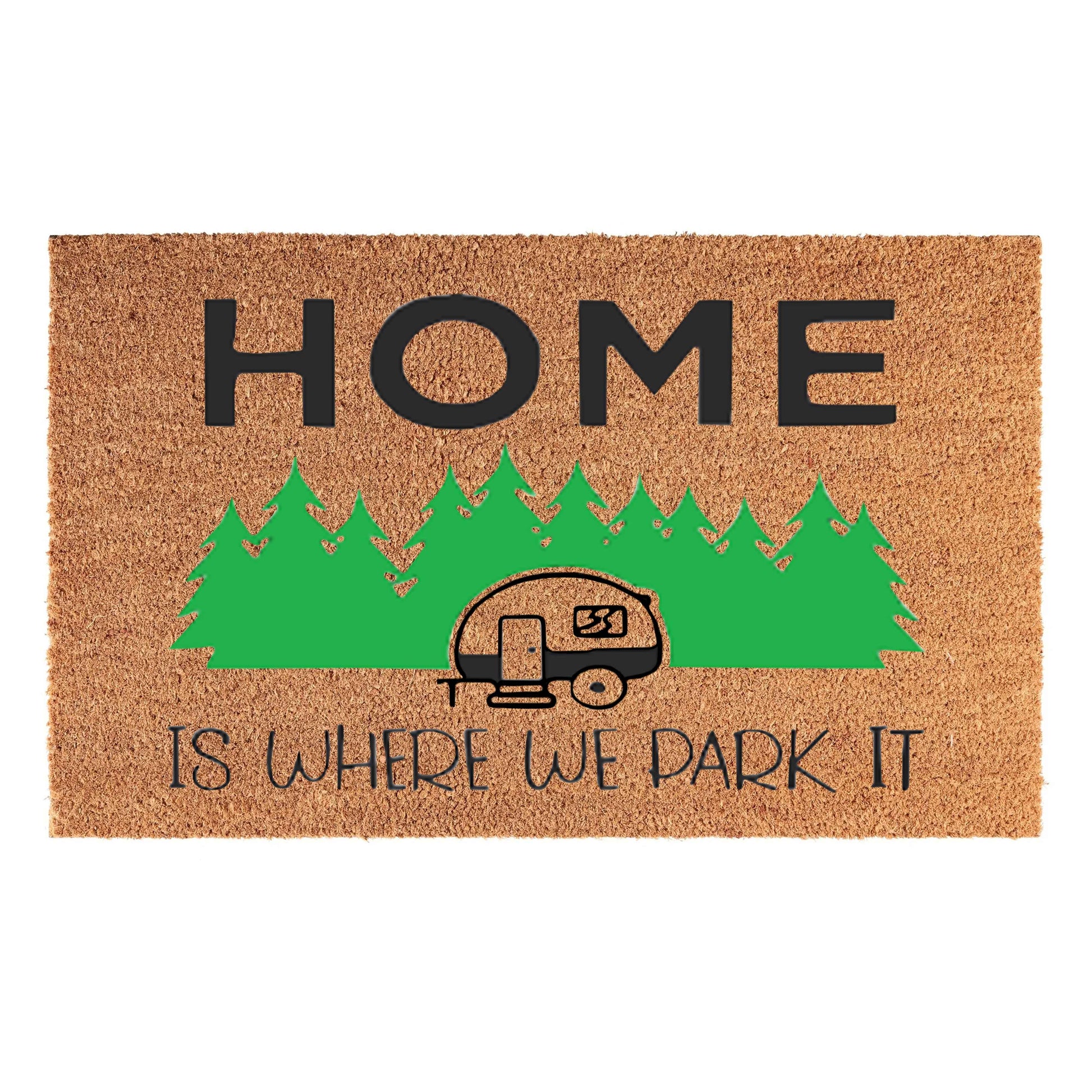 Doormat 60cm x 40cm - 'Home Is Where We Park It' - Best4Trade-Retail Garden watering