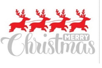 Doormat 60cm x 40cm - 'Merry Christmas' (Red/Silver) - Best4Trade-Retail Garden watering