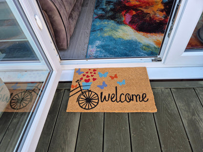 Doormat 60cm x 40cm - 'Welcome' (Bike) - Best4Trade-Retail Garden watering