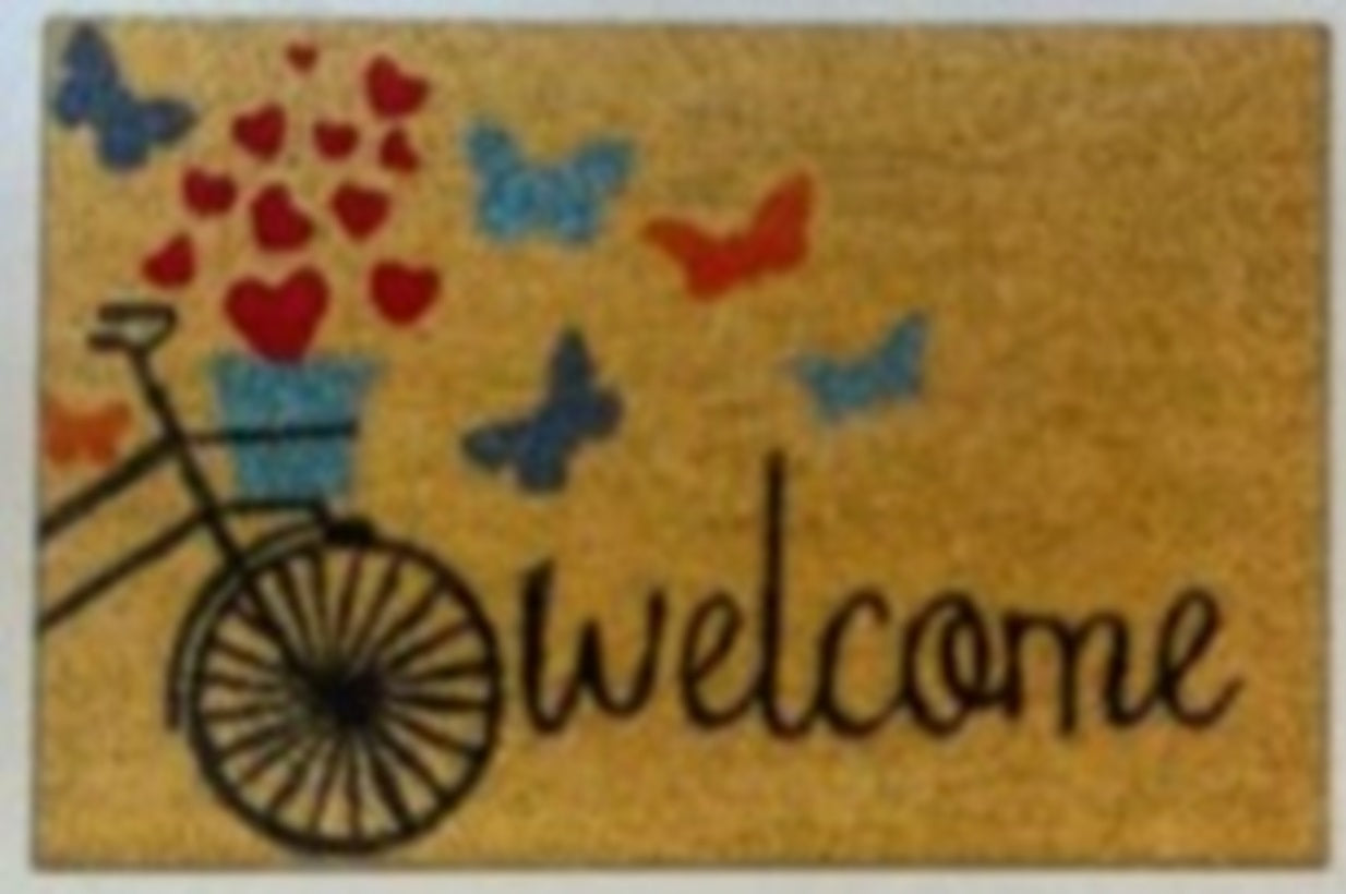 Doormat 60cm x 40cm - 'Welcome' (Bike) - Best4Trade-Retail Garden watering