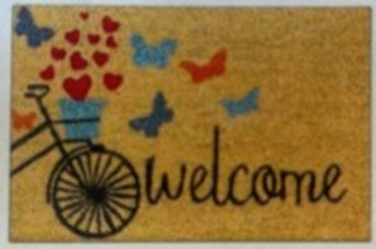 Doormat 60cm x 40cm - 'Welcome' (Bike) - Best4Trade-Retail Garden watering