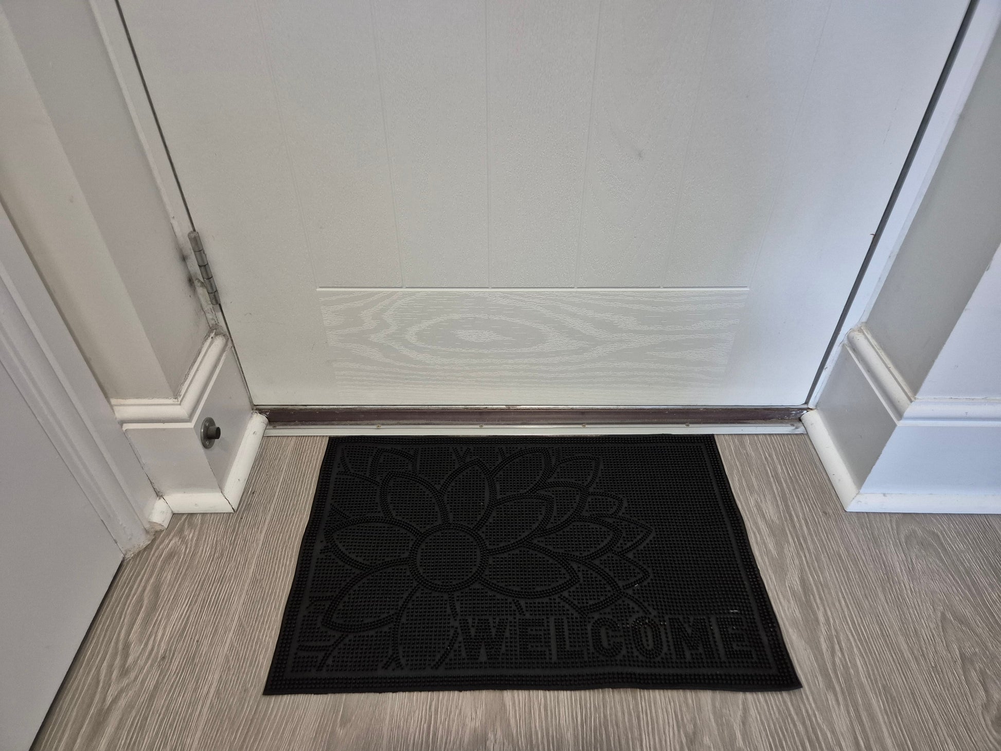 Rubber Doormat 60cm x 40cm - 'Welcome' (Flower) - Best4Trade-Retail Garden watering