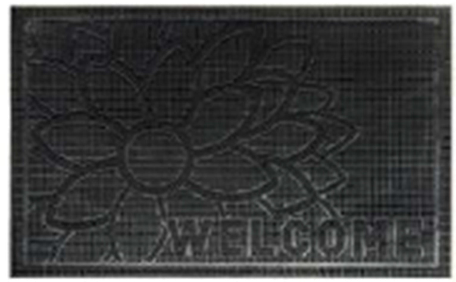 Rubber Doormat 60cm x 40cm - 'Welcome' (Flower) - Best4Trade-Retail Garden watering