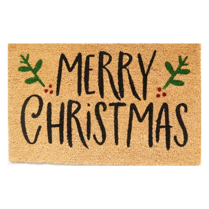 Doormat 60cm x 40cm -  'Merry Christmas' (Holly) - Best4Trade-Retail Garden watering