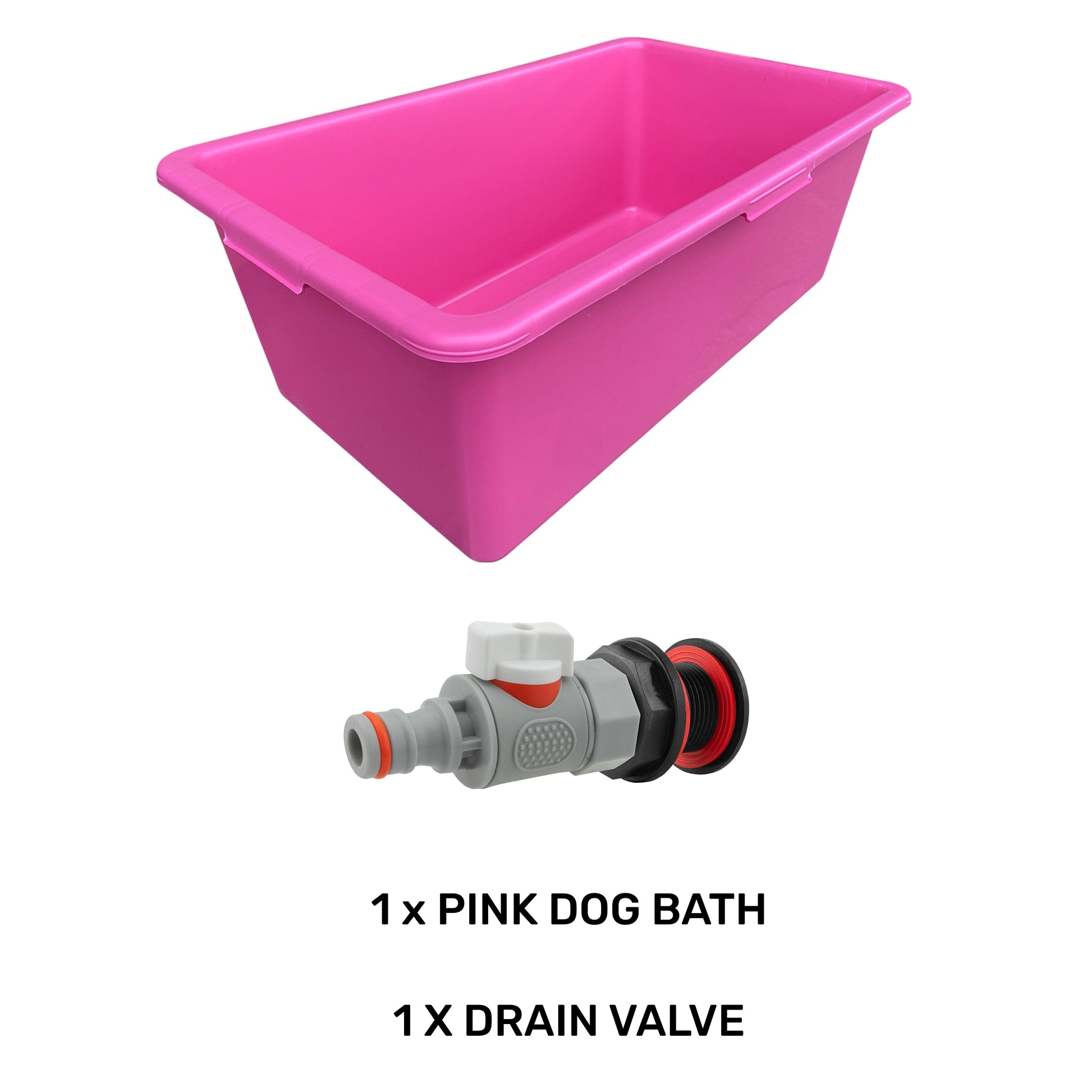 Pink Dog Bath with Drain Valve (WL) - Best4Trade-Retail PETS