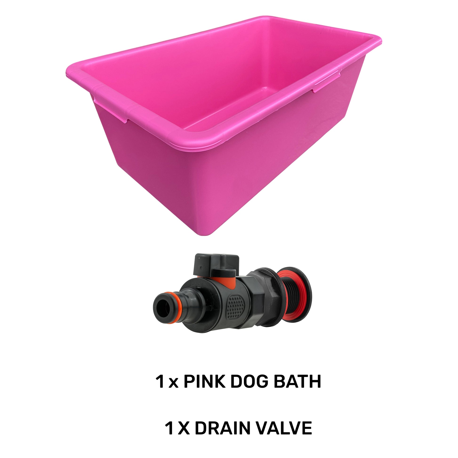 Pink Dog Bath with Drain Valve (Black) - Best4Trade-Retail PETS