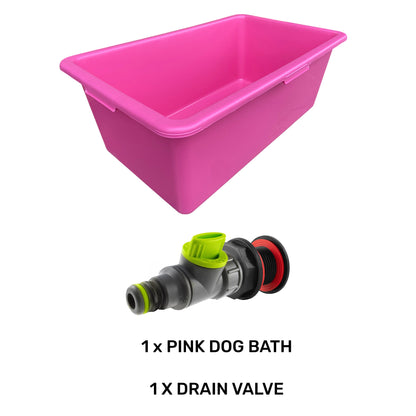 Pink Dog Bath with Drain Valve (Lime) - Best4Trade-Retail PETS