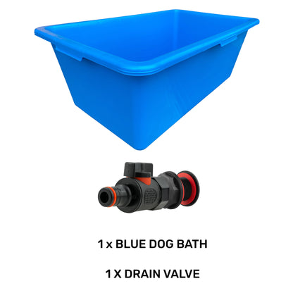 Blue Dog Bath with Drain Valve (Black) - Best4Trade-Retail PETS