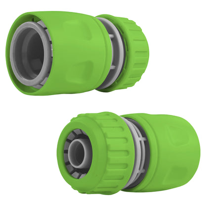 Female Hose Connector, 1/2" or 5/8" Hose, Green/Gray - Best4Trade-Retail Garden watering