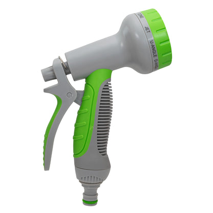 Hose Gun Water Sprayer Multi Pattern Adjustable, Green/Gray - Best4Trade-Retail Garden watering