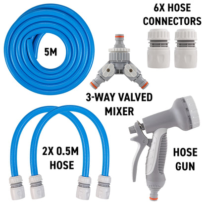 Dog Shower Mix Hot/Cold Water with Valves Blue - Best4Trade-Retail