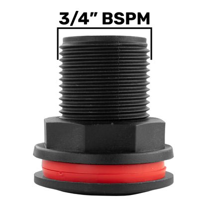 Bulkhead Drain Plug 3/4" BSP With Male Outlet - Best4Trade-Retail Tech Hose & Fittings