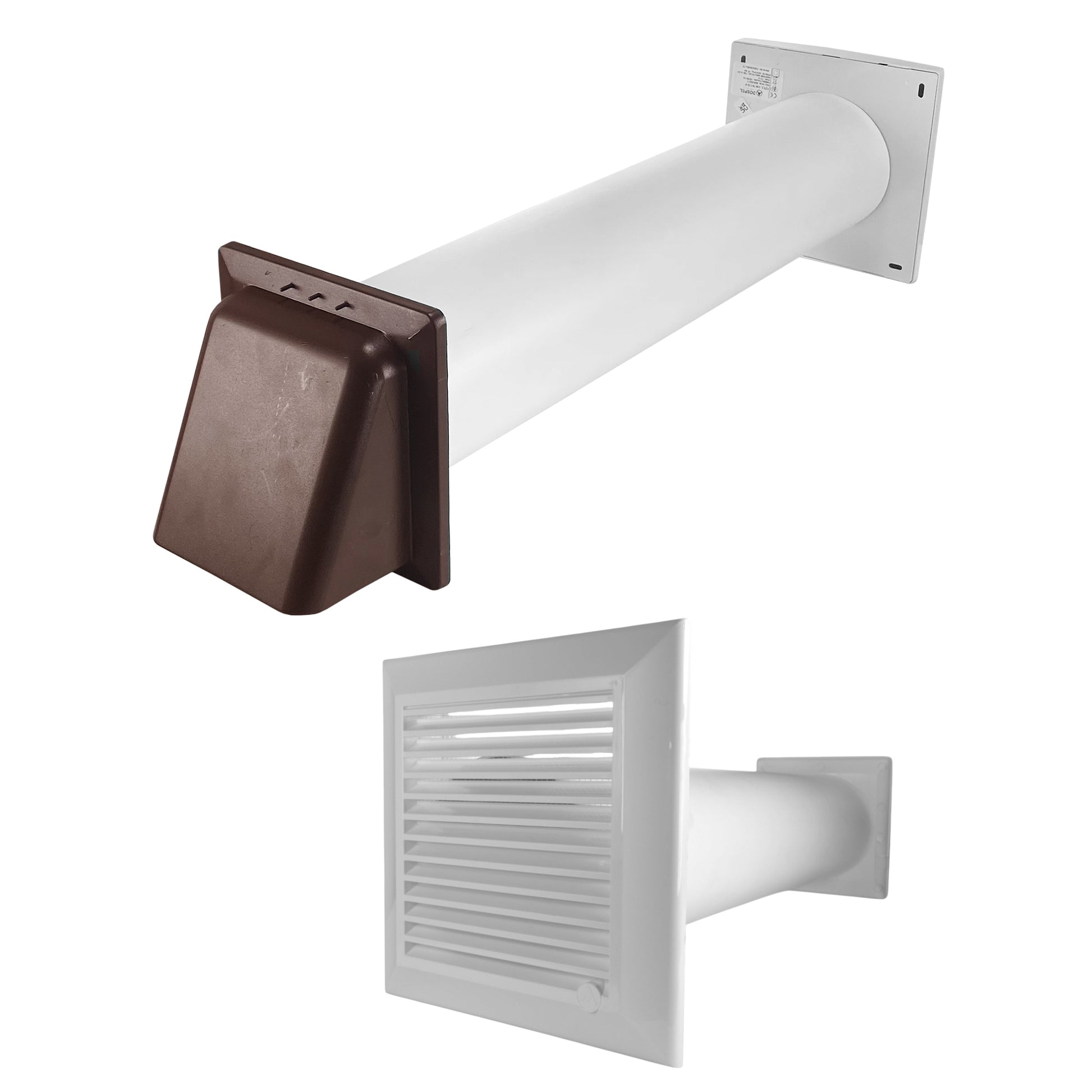 Through Wall Ventilation Kit Duo Smart DS4178 Vent with Brown External Vent - Best4Trade-Retail OTHER