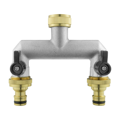 Wall Flange Kit 20mm MDPE - Double Tap with Triple Outlet - Best4Trade-Retail Tech Hose & Fittings
