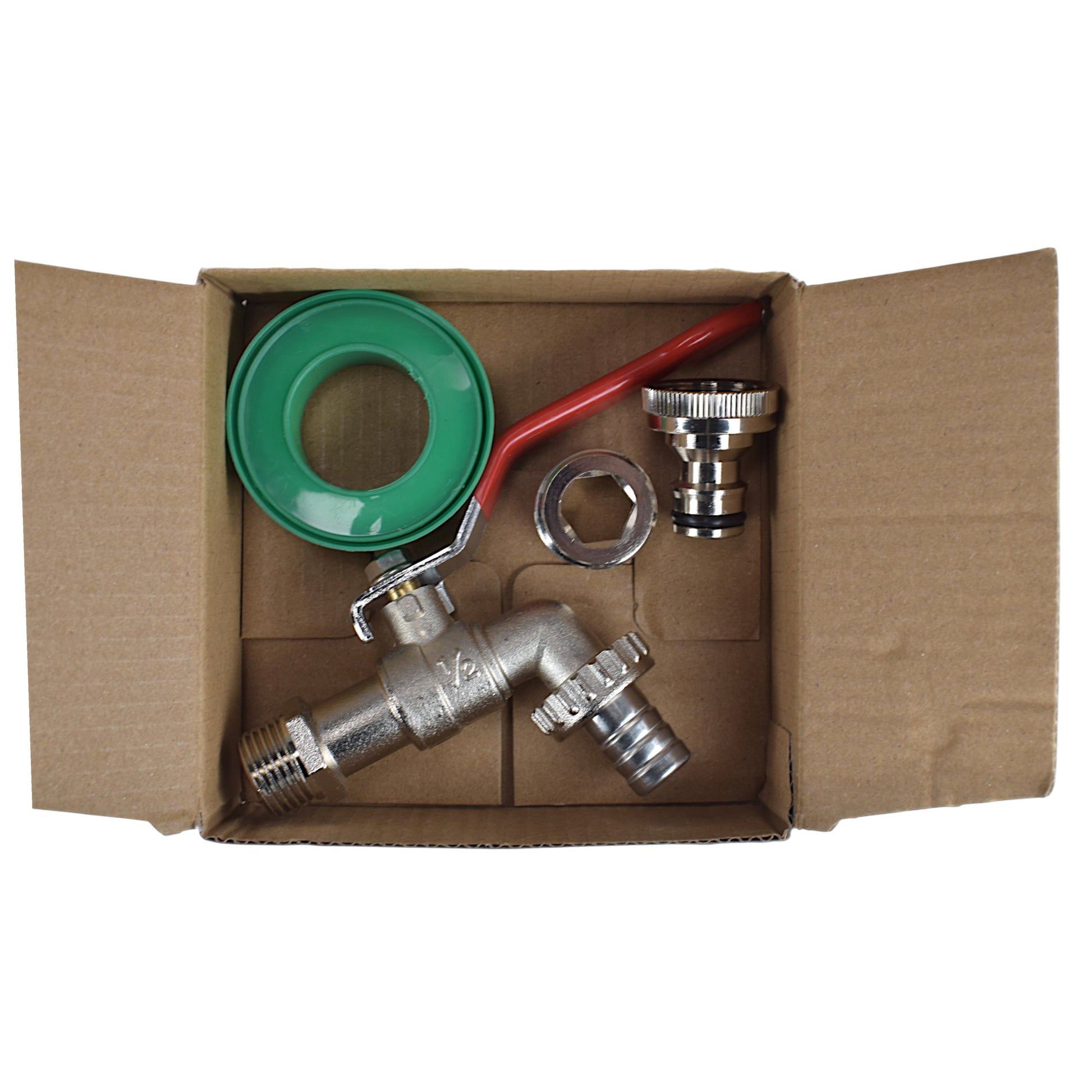 Lever Tap Kit with Barb/Quick Connect Outlet, 1/2" and 3/4" BSP Thread Inlet - Best4Trade-Retail Garden watering