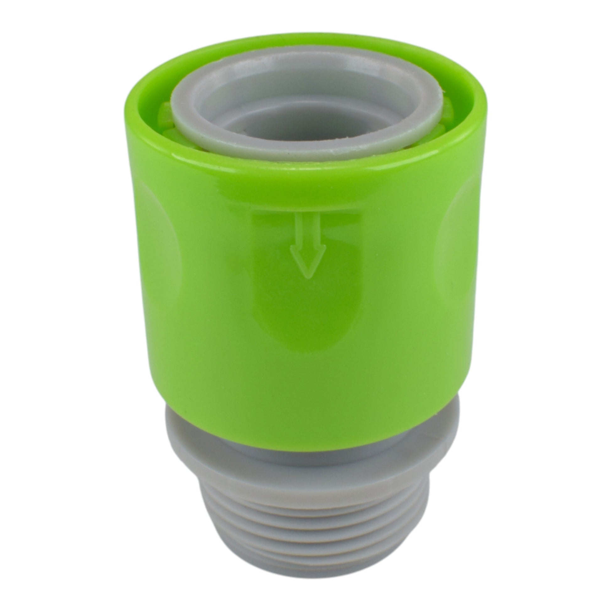 Male & Female Threaded Hose Quick Connector Set with Valve (Lime) - Best4Trade-Retail Garden watering