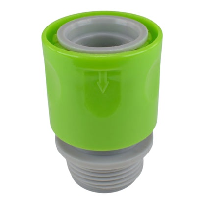 Male & Female Threaded Hose Quick Connector Set with Valve (Lime) - Best4Trade-Retail Garden watering