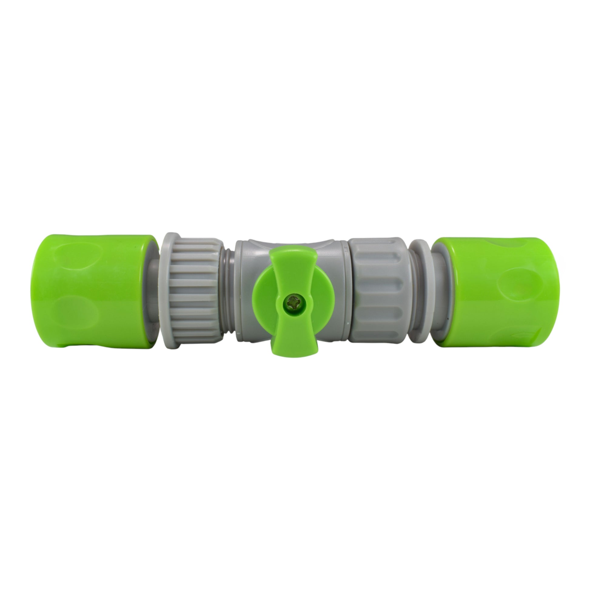 Male & Female Threaded Hose Quick Connector Set with Valve (Lime) - Best4Trade-Retail Garden watering