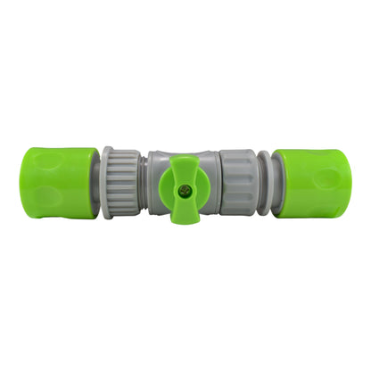 Male & Female Threaded Hose Quick Connector Set with Valve (Lime) - Best4Trade-Retail Garden watering