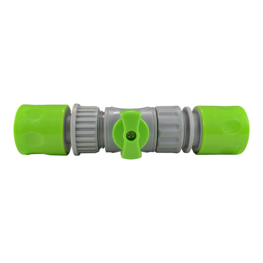 Male & Female Threaded Hose Quick Connector Set with Valve (Lime) - Best4Trade-Retail Garden watering