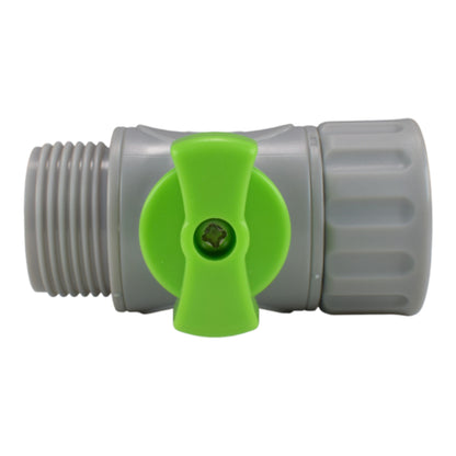 Male & Female Threaded Hose Quick Connector Set with Valve (Lime) - Best4Trade-Retail Garden watering